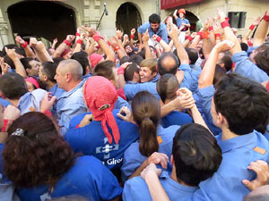 Fires 2017. La Diada Castellera a la pla&ccedil;a del Vi, amb els Marrecs de Salt, els Capgrossos de Matar&oacute; i els Minyons de Terrass