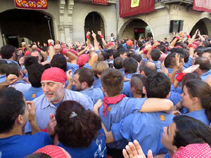 Fires 2017. La Diada Castellera a la pla&ccedil;a del Vi, amb els Marrecs de Salt, els Capgrossos de Matar&oacute; i els Minyons de Terrass