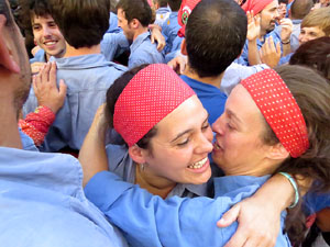 Fires 2017. La Diada Castellera a la pla&ccedil;a del Vi, amb els Marrecs de Salt, els Capgrossos de Matar&oacute; i els Minyons de Terrass