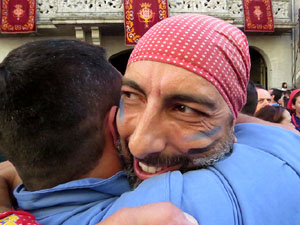 Fires 2017. La Diada Castellera a la pla&ccedil;a del Vi, amb els Marrecs de Salt, els Capgrossos de Matar&oacute; i els Minyons de Terrass