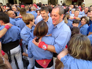 Fires 2017. La Diada Castellera a la pla&ccedil;a del Vi, amb els Marrecs de Salt, els Capgrossos de Matar&oacute; i els Minyons de Terrass