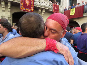 Fires 2017. La Diada Castellera a la pla&ccedil;a del Vi, amb els Marrecs de Salt, els Capgrossos de Matar&oacute; i els Minyons de Terrass