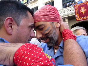 Fires 2017. La Diada Castellera a la pla&ccedil;a del Vi, amb els Marrecs de Salt, els Capgrossos de Matar&oacute; i els Minyons de Terrass