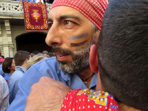 Fires 2017. La Diada Castellera a la pla&ccedil;a del Vi, amb els Marrecs de Salt, els Capgrossos de Matar&oacute; i els Minyons de Terrass