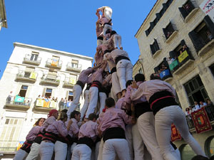 Fires 2017. La Diada Castellera a la pla&ccedil;a del Vi, amb els Marrecs de Salt, els Capgrossos de Matar&oacute; i els Minyons de Terrass