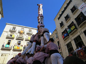 Fires 2017. La Diada Castellera a la pla&ccedil;a del Vi, amb els Marrecs de Salt, els Capgrossos de Matar&oacute; i els Minyons de Terrass