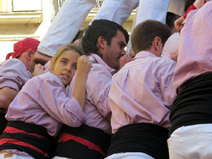 Fires 2017. La Diada Castellera a la pla&ccedil;a del Vi, amb els Marrecs de Salt, els Capgrossos de Matar&oacute; i els Minyons de Terrass