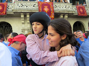 Fires 2017. La Diada Castellera a la pla&ccedil;a del Vi, amb els Marrecs de Salt, els Capgrossos de Matar&oacute; i els Minyons de Terrass