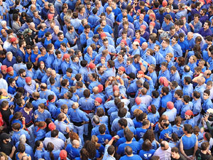 Fires 2017. La Diada Castellera a la pla&ccedil;a del Vi, amb els Marrecs de Salt, els Capgrossos de Matar&oacute; i els Minyons de Terrass