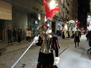 Setmana Santa 2018 a Girona. Process&oacute; del Sant Enterrament