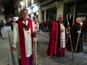 Setmana Santa 2018 a Girona. Process&oacute; del Sant Enterrament