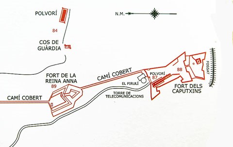 Plànol del fort dels Caputxins