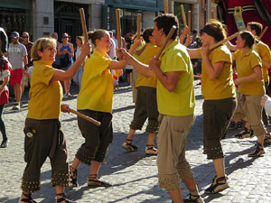 Cercavila de la Flama del Canigó 2018 fins la plaça del Vi