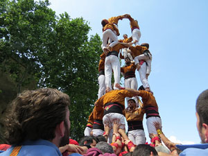 Temps de Flors 2018. Diada Castellera a la plaça de Sant Feliu amb els Marrecs de Salt, els Xics de Granollers, i els Sagals dOsona
