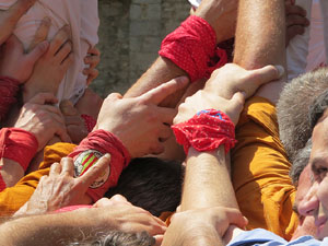 Temps de Flors 2018. Diada Castellera a la plaça de Sant Feliu amb els Marrecs de Salt, els Xics de Granollers, i els Sagals dOsona