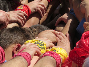 Temps de Flors 2018. Diada Castellera a la plaça de Sant Feliu amb els Marrecs de Salt, els Xics de Granollers, i els Sagals dOsona