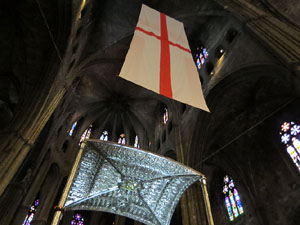 Representació de la Consueta de Sant Jordi cavaller a la nau gòtica de la Catedral. Diada de Sant Jordi 2018