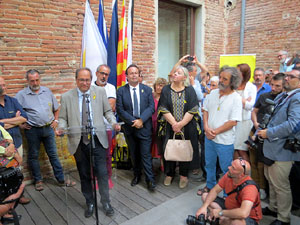 Inauguració de l'exposició '55 urnes per la Llibertat' a la Casa de la Catalanitat de Perpinyà