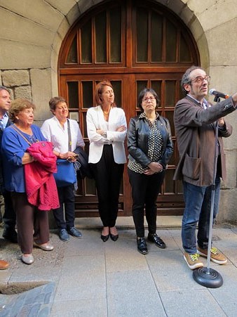 Parlament de Salvador Garcia-Arbós durant la descoberta de la placa commemorativa del centenari del xuixo