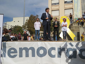 Commemoraci&oacute; de l'1-O a la pla&ccedil;a de l'U d'octubre de 2017