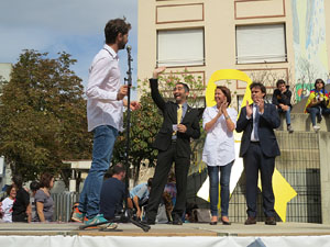 Commemoraci&oacute; de l'1-O a la pla&ccedil;a de l'U d'octubre de 2017