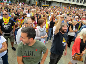 Commemoraci&oacute; de l'1-O a la pla&ccedil;a de l'U d'octubre de 2017