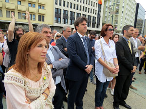 Commemoraci&oacute; de l'1-O a la pla&ccedil;a de l'U d'octubre de 2017