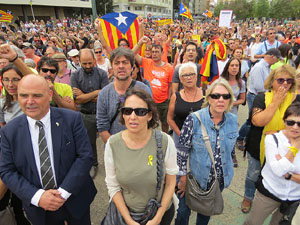 Commemoraci&oacute; de l'1-O a la pla&ccedil;a de l'U d'octubre de 2017