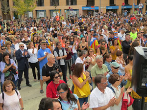 Commemoraci&oacute; de l'1-O a la pla&ccedil;a de l'U d'octubre de 2017