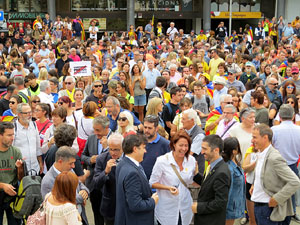 Commemoraci&oacute; de l'1-O a la pla&ccedil;a de l'U d'octubre de 2017