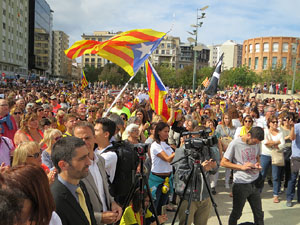 Commemoraci&oacute; de l'1-O a la pla&ccedil;a de l'U d'octubre de 2017