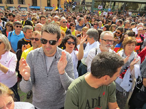 Commemoraci&oacute; de l'1-O a la pla&ccedil;a de l'U d'octubre de 2017