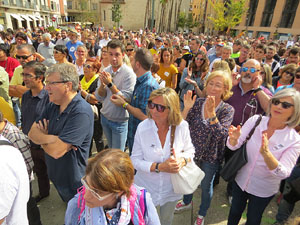 Commemoraci&oacute; de l'1-O a la pla&ccedil;a de l'U d'octubre de 2017