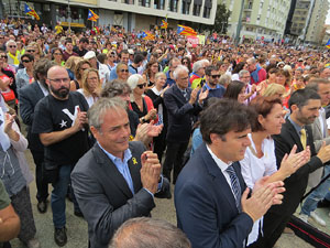 Commemoraci&oacute; de l'1-O a la pla&ccedil;a de l'U d'octubre de 2017