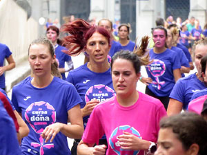 Cursa de la Dona 2018. Concentraci&oacute; i sortida del Parc de la Devesa, cursa pels carrers de Girona i arribada a la Copa