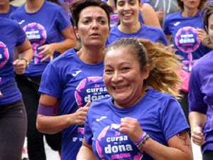 Cursa de la Dona 2018. Concentraci&oacute; i sortida del Parc de la Devesa, cursa pels carrers de Girona i arribada a la Copa