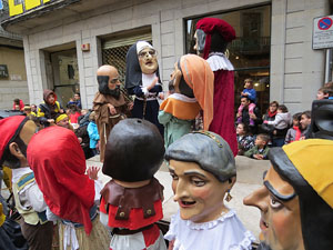 Fires 2018. Passejada amb els capgrossos de la ciutat i Fal·lera Gironina