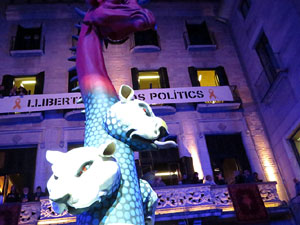 Fires 2018. Pregó de Fires. Entrada i ballades de capgrossos, gegants i faràndula a la plaça del Vi