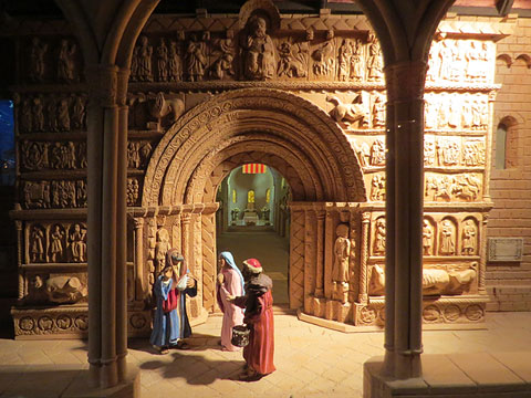 Diorama que representa el monestir de Ripoll
