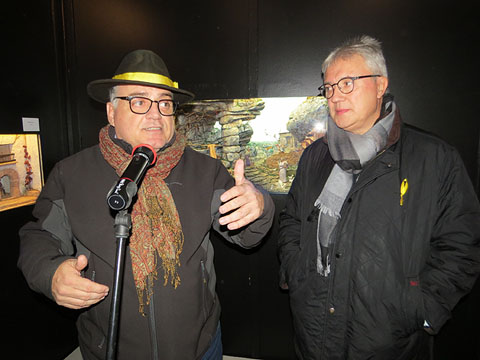Ramon Grau i Alfons Vázquez durant la inauguració de la mostra