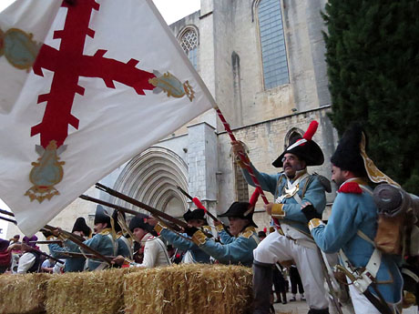 XI Festa Reviu els Setges Napoleònics de Girona. Combats a la plaça dels Apòstols