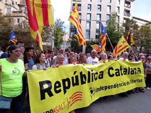Manifestaci&oacute; contra la viol&egrave;ncia de l'Estat. Pre-commemoraci&oacute; de l'1-O