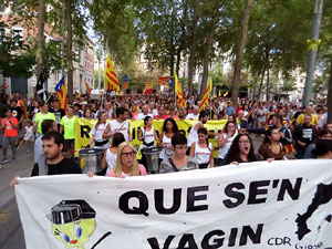 Manifestaci&oacute; contra la viol&egrave;ncia de l'Estat. Pre-commemoraci&oacute; de l'1-O