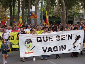 Manifestaci&oacute; contra la viol&egrave;ncia de l'Estat. Pre-commemoraci&oacute; de l'1-O