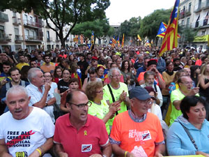 Manifestaci&oacute; contra la viol&egrave;ncia de l'Estat. Pre-commemoraci&oacute; de l'1-O