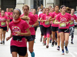 Cursa de la Dona 2019. Concentraci&oacute; i sortida del Parc de la Devesa, cursa pels carrers de Girona i arribada a la Copa