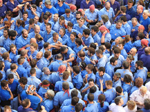 Fires 2019. La Diada Castellera a la pla&ccedil;a del Vi, amb els Marrecs de Salt, els Capgrossos de Matar&oacute; i els Minyons de Terrassa