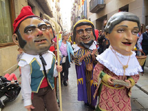 Fires 2019. Passejada amb els capgrossos de la ciutat i Fal&middot;lera Gironina