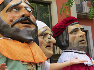 Fires 2019. Passejada amb els capgrossos de la ciutat i Fal&middot;lera Gironina