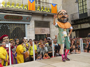 Fires 2019. Passejada amb els capgrossos de la ciutat i Fal&middot;lera Gironina